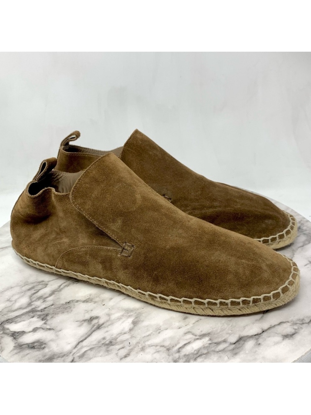 Vince Ronan Soft Unstructured Brown Suede Espadrille Loafer Boots 10 Minimalist